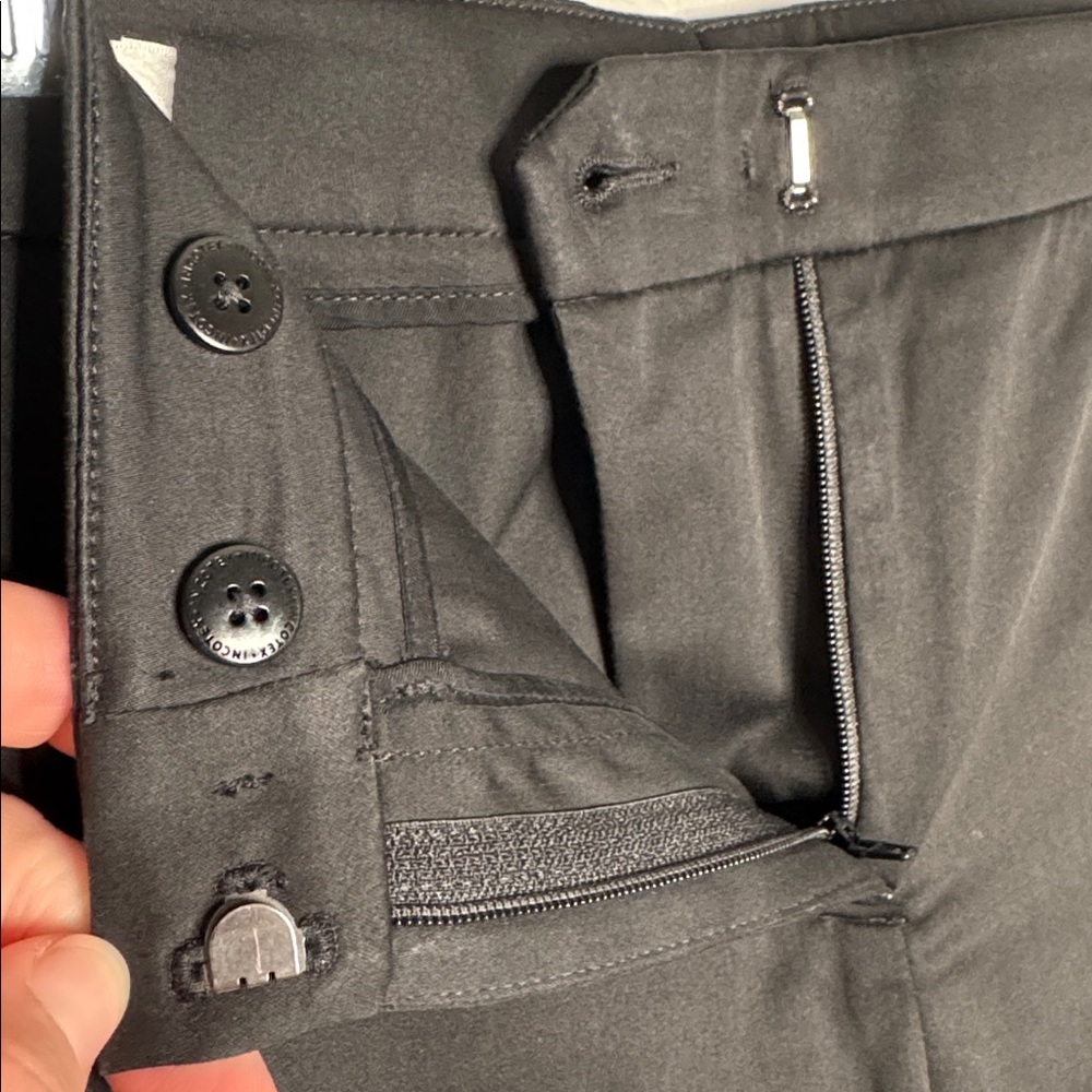 Incotex Italian Cotton Tailored Trouser Dress Pants Slim Leg Black IT46 US Large - Picture 5 of 6